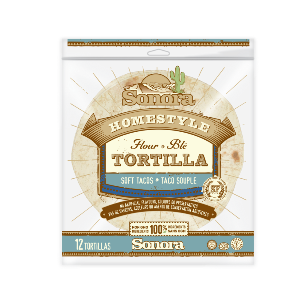SONORA HOMESTYLE FLOUR TORTILLAS SOFT TACO