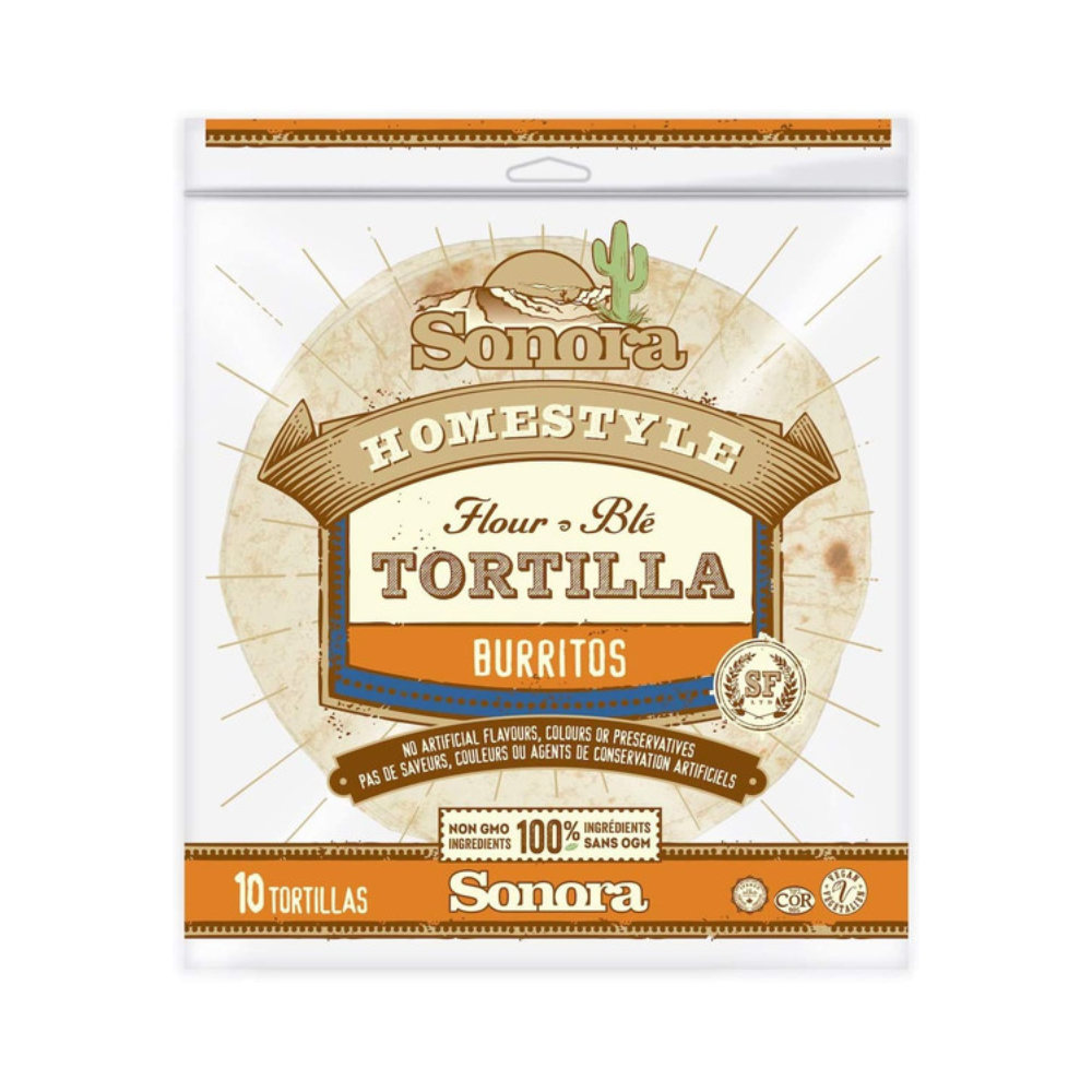 SONORA HOMESTYLE FLOUR TORTILLAS BURRITO