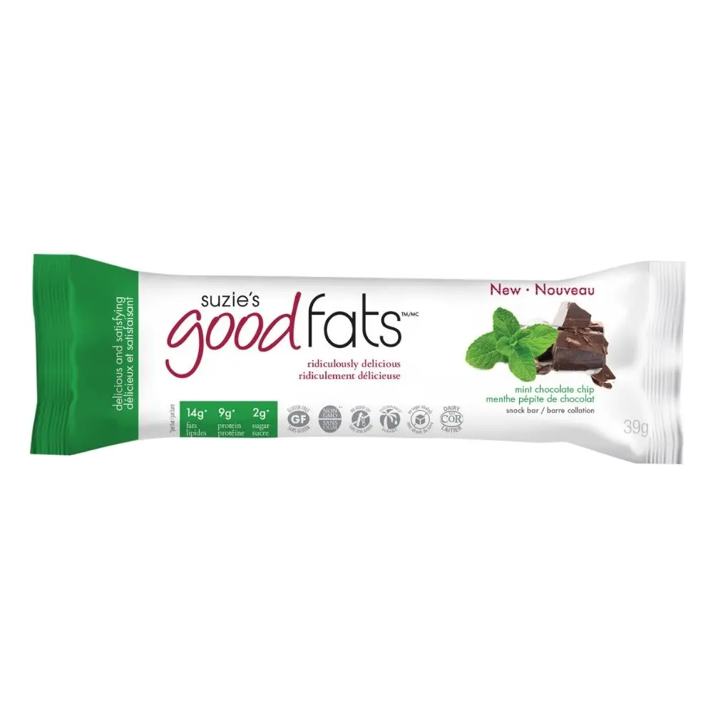 Love Good Fats Mint Chocolate Chip Snack Bar 39G