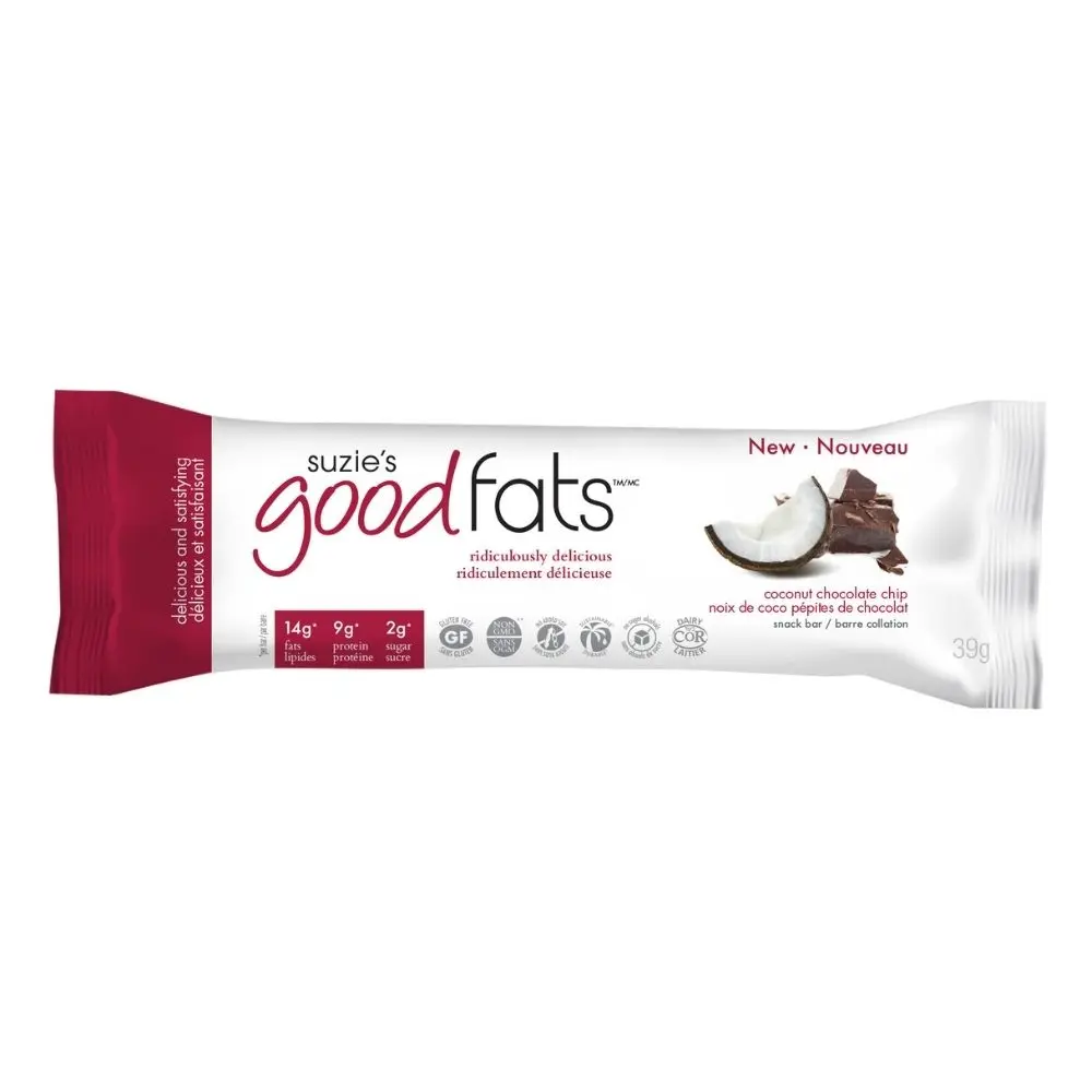 Love Good Fats Plant-Based Chocolate Chip Cookie Dough Bar 39G