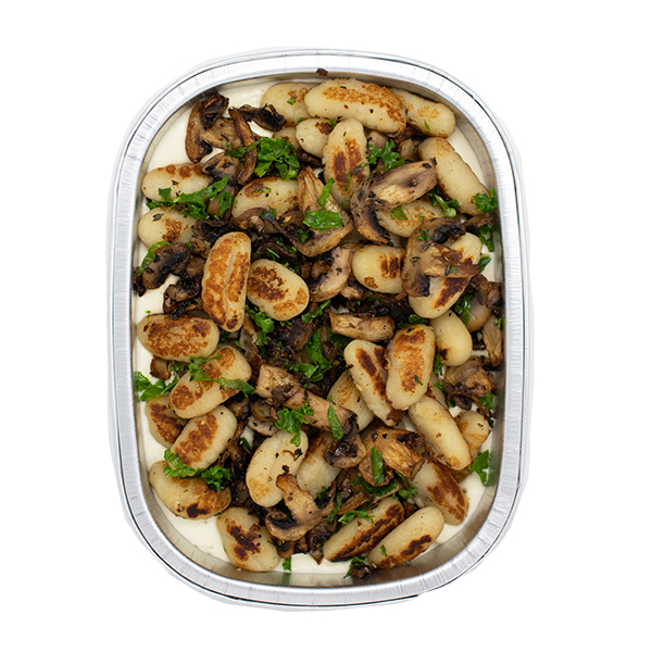 GNOCCHI WITH ROASTED MUSHROOM AND KALE CREAM