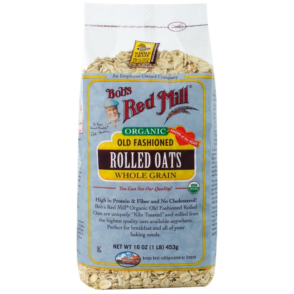 BOB'S REDMILL ORGANIC ROLLED OATS ROLLED 454G