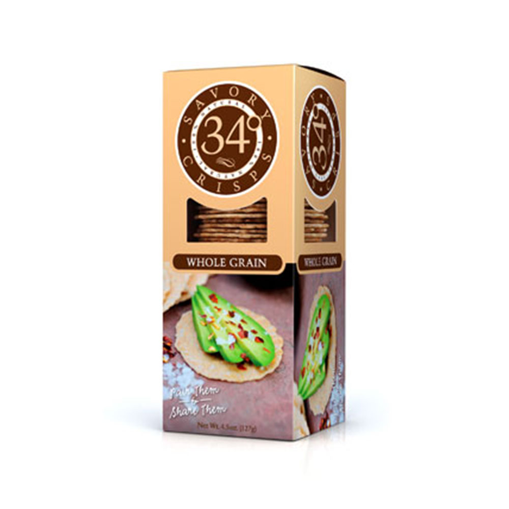 34 Degrees Savory Whole Grain Crisps 127G