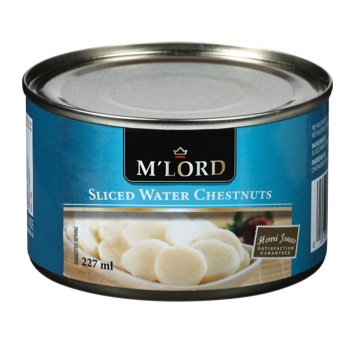 M'Lord Sliced Water Chestnuts 227Ml