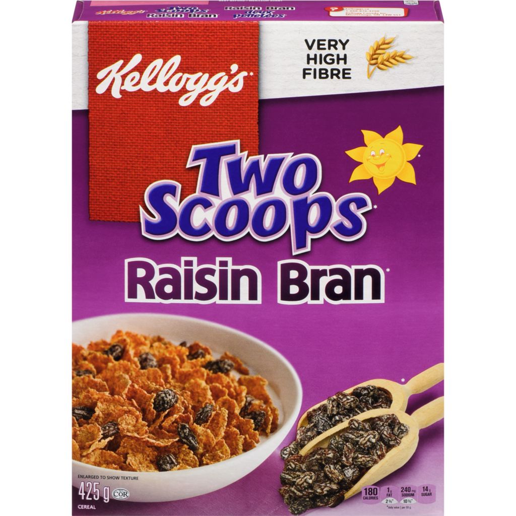 Kellogg's Two Scoops Rsn Bran 425G
