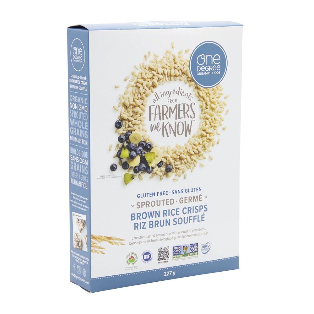 One Degree Organic Foods Sprouted Brown Rice Crisps 283g