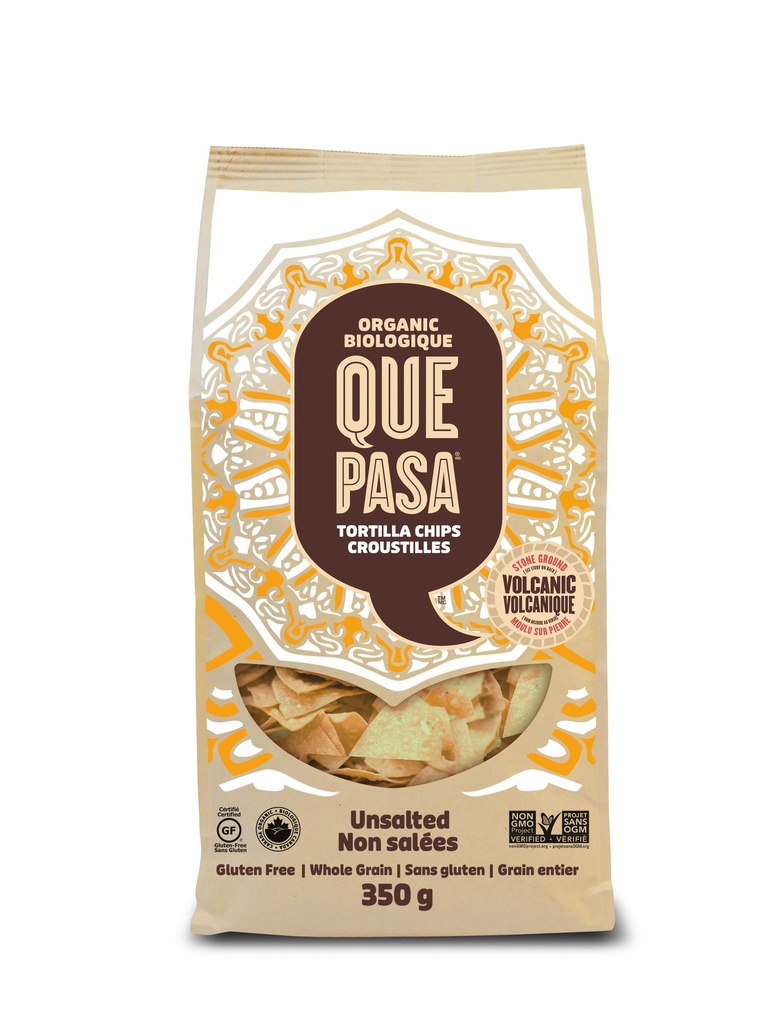 Que Pasa Organic Unsalted Tortilla Chips 350G