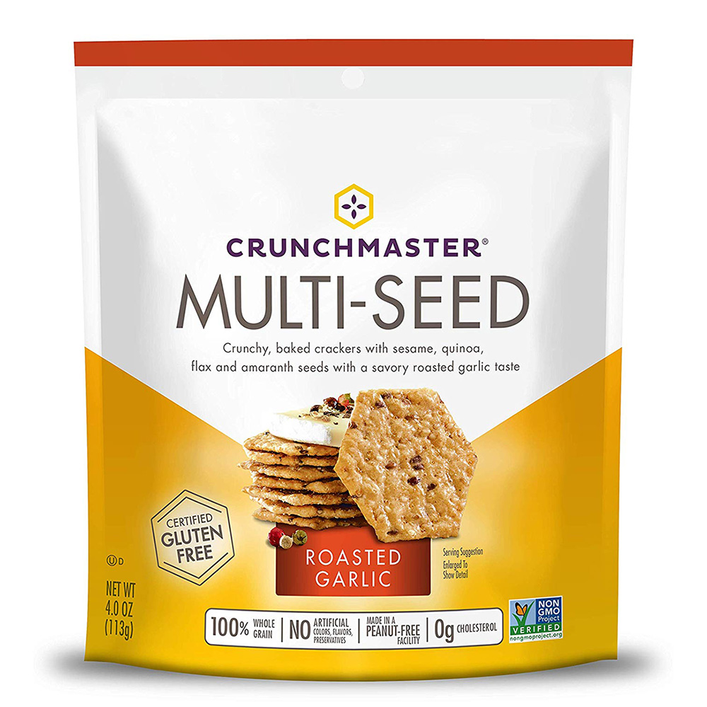 Crunchmaster Multi-Seed Roasted Garlic Crackers  128G
