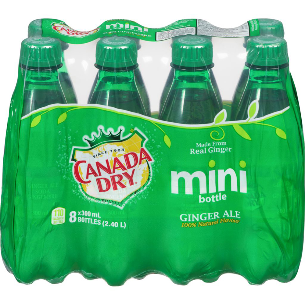 CANADA DRY GINGER ALE MINI BOTTLES