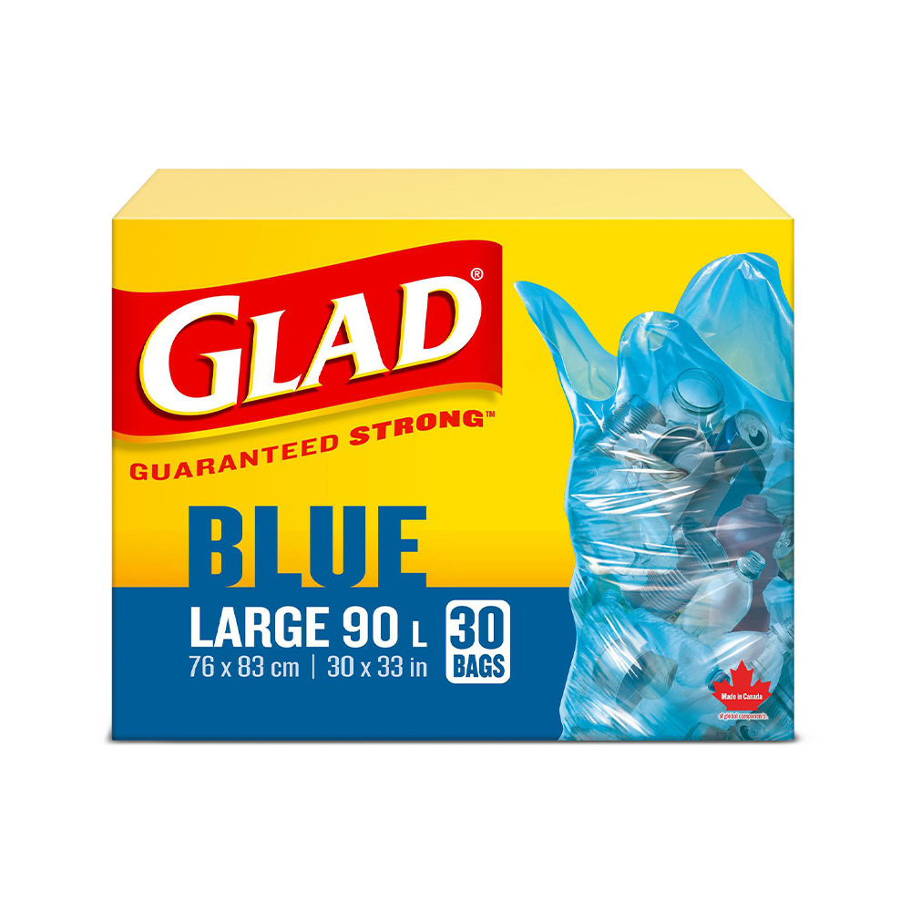 Glad Blue Bags Large 8X30 1ea