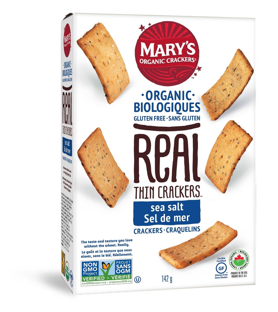 Marys Real Thin Sea Salt Crackers 142G