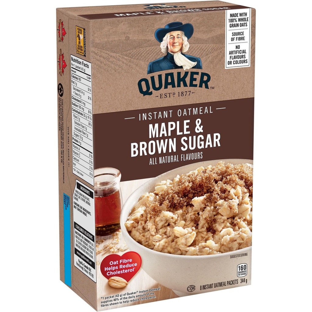 Quaker Inst Oat Mpl Brn Sugar 344G