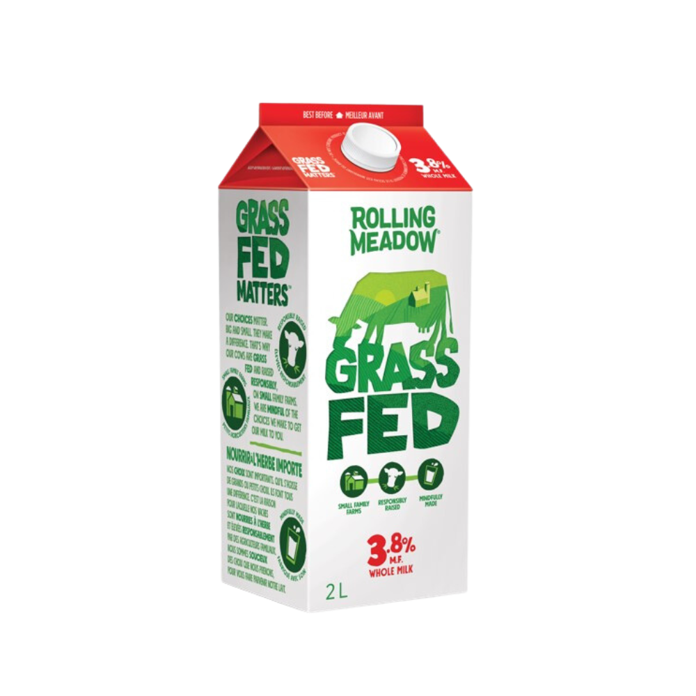 ROLLING MEADOW GRASS FED 3.8% MILK 2L