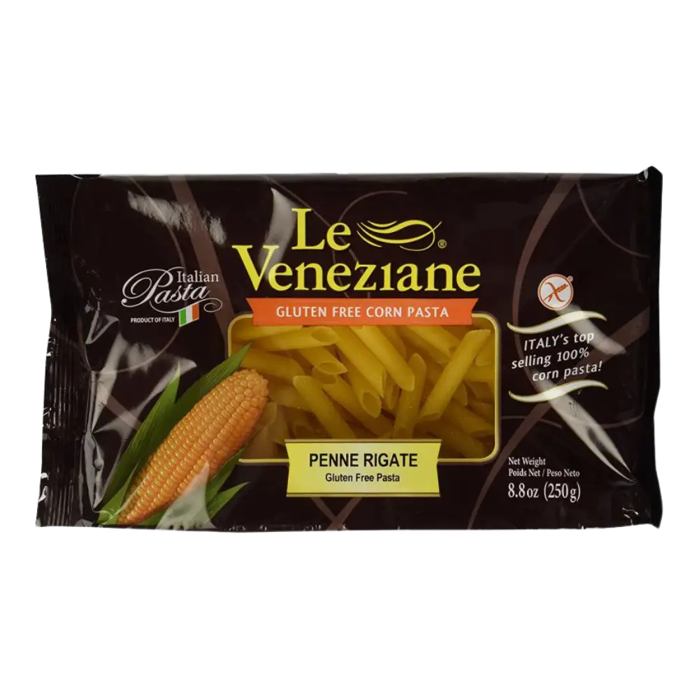 Le Veneziane Penne Rigate Corn Pasta 250G