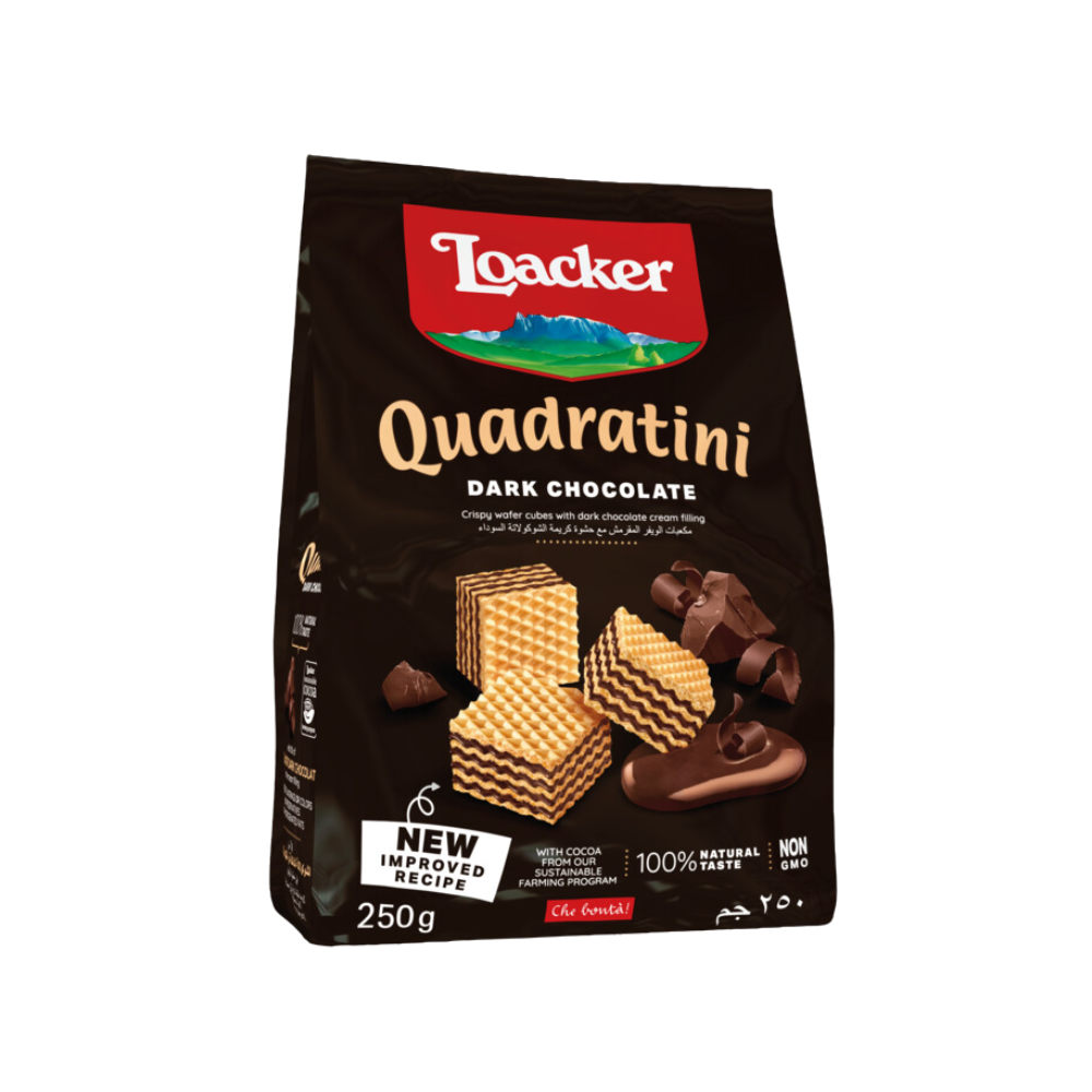 LOACKER QUAD DARK CHOC 250GR