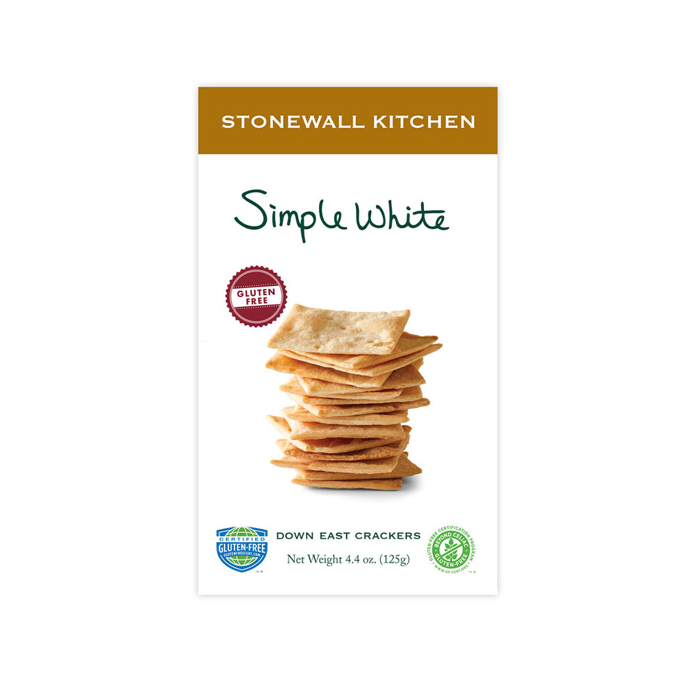 Stonewall Kitchen Gluten Free Simple White Crackers 125G 