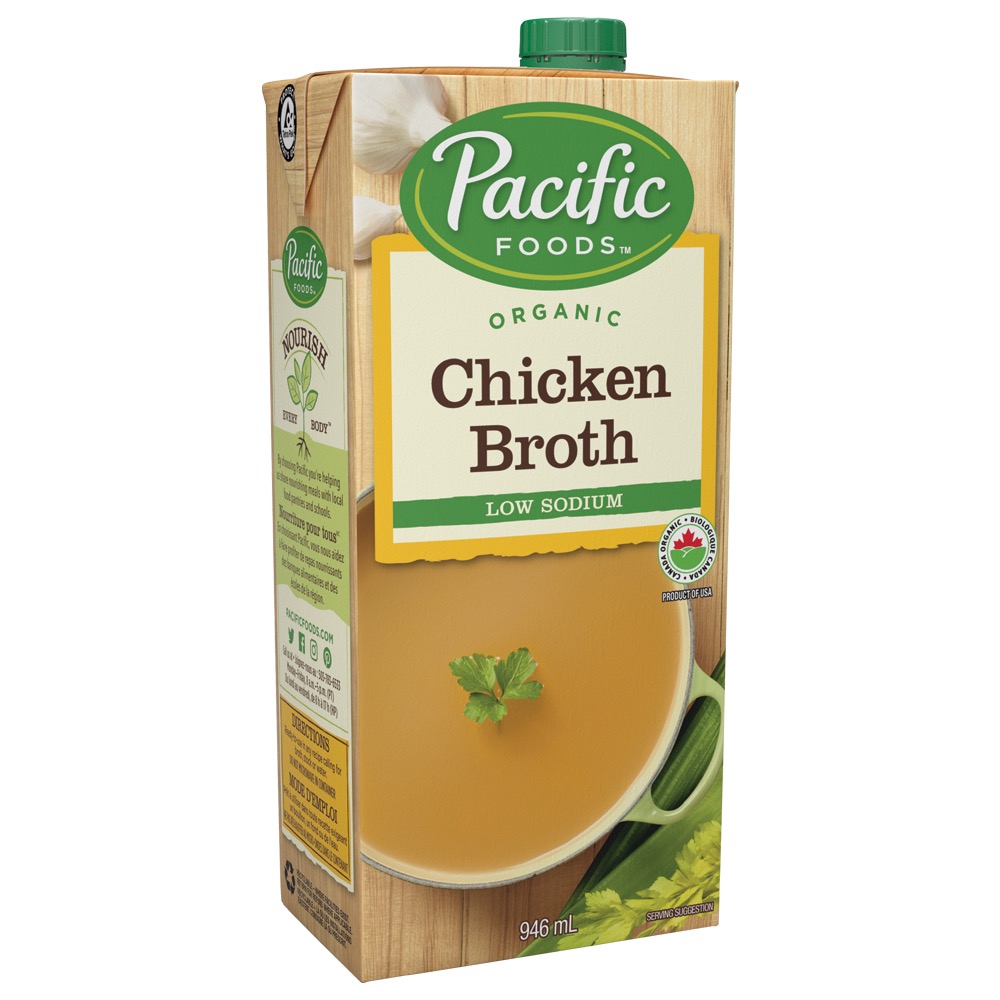 Pacific Organic Free Range Low Sodium Chicken Broth 946Ml