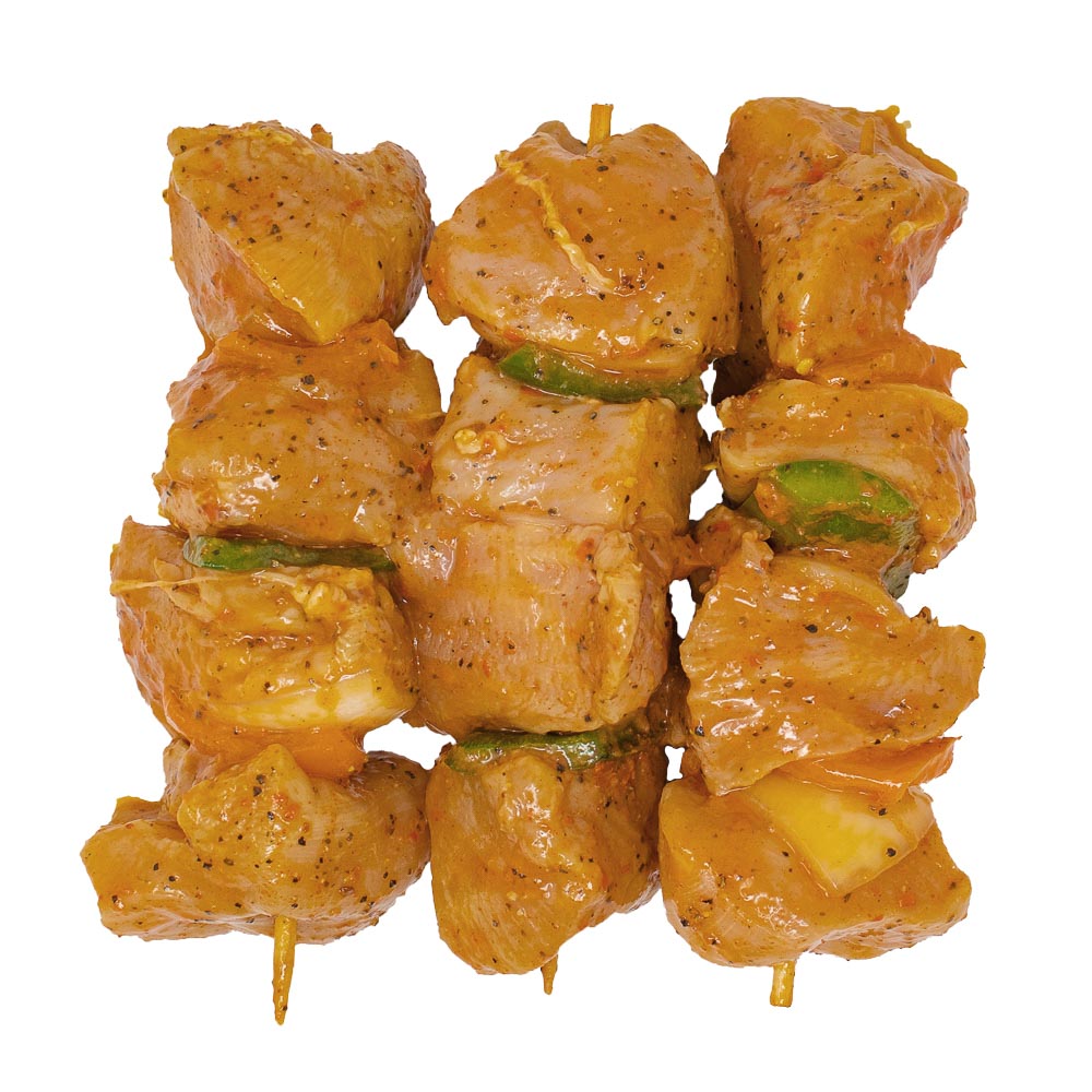 Ready-To-Cook Piri Piri Style Chicken Breast Kabobs 6pc