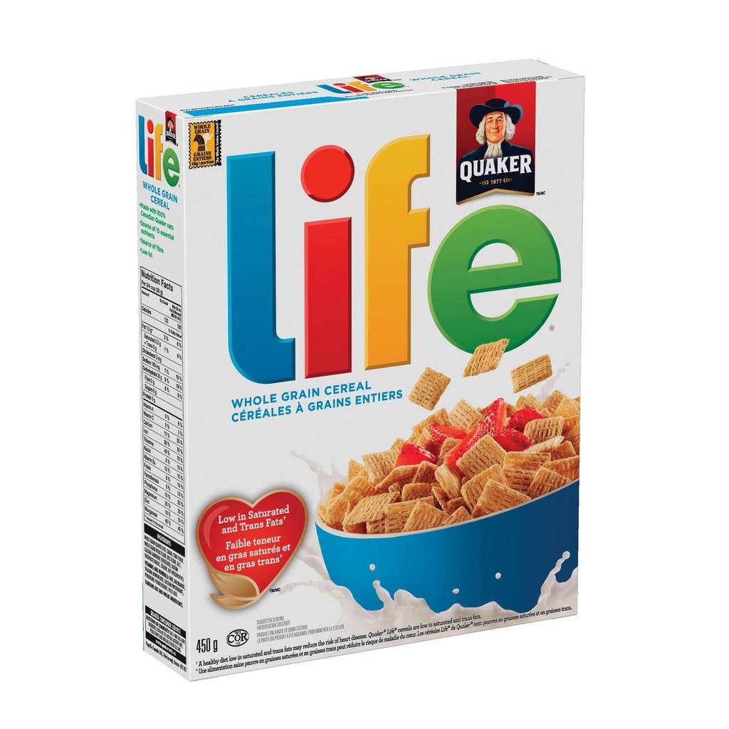 Quaker Life Whl Grain Cereal 450G