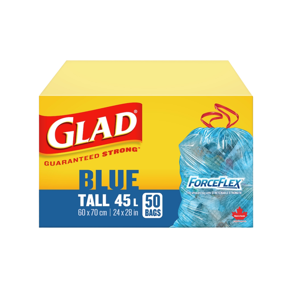 Glad Bags Blue Tall Forceflex 1ea