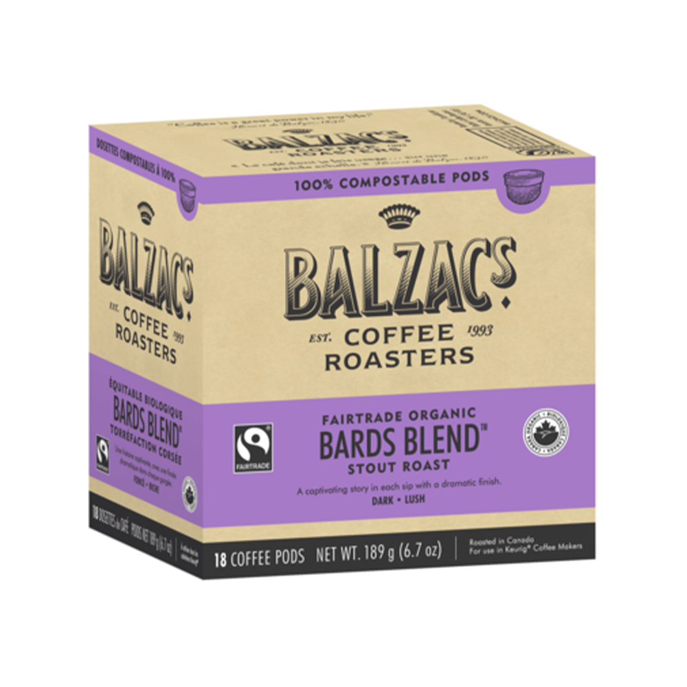 Balzac's Bard's Blend Compostable Coffee Pods