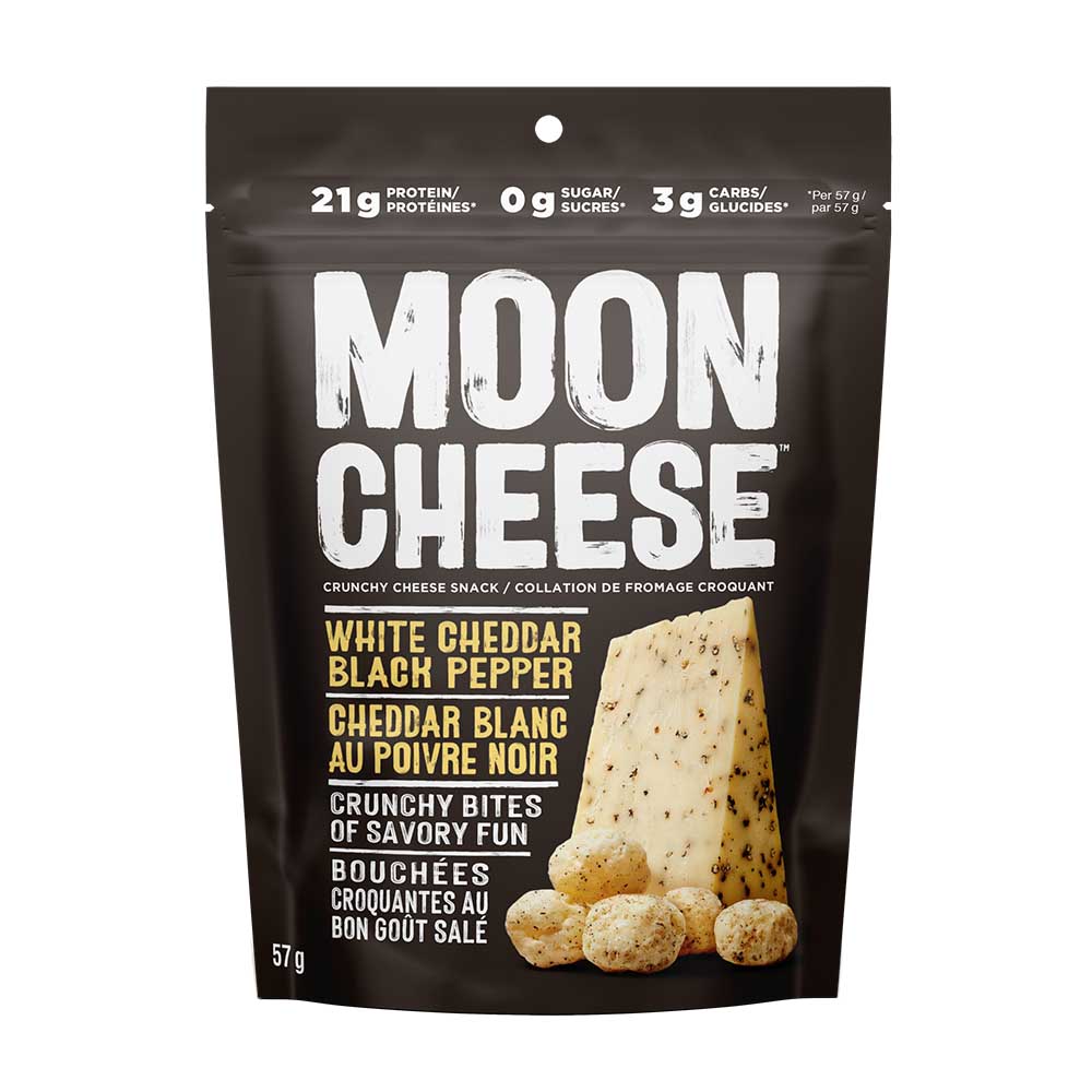 Moon Cheese White Cheddar Black Pepper 57G