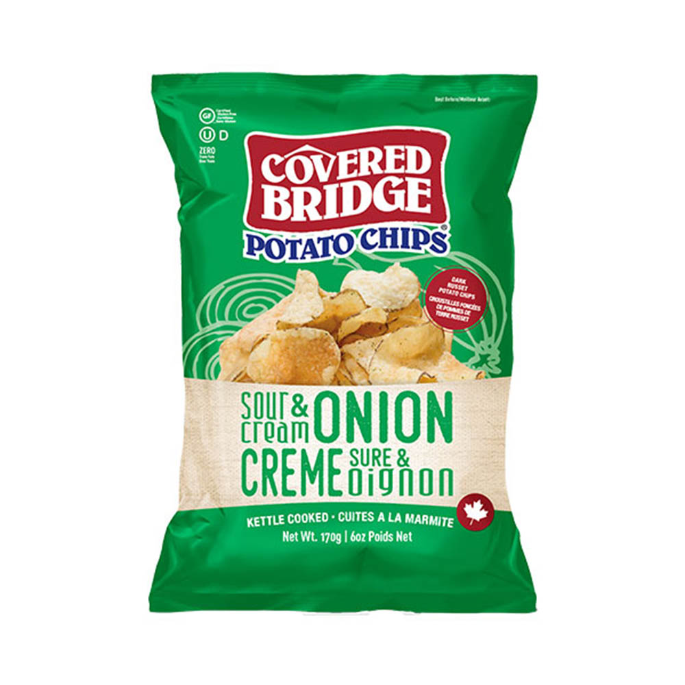 Covered Bridge Sour Cream And Onion 170G