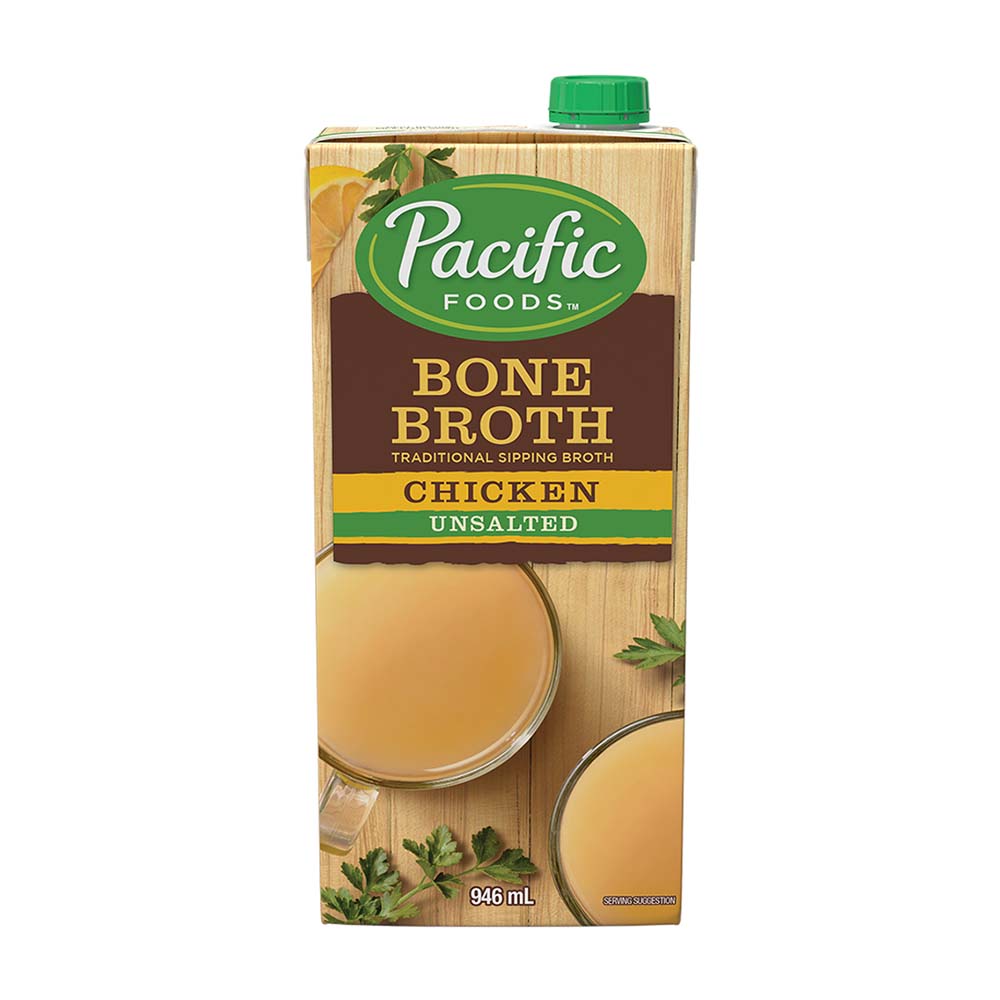 Pacific Chicken Bone Broth Unsalted 946Ml