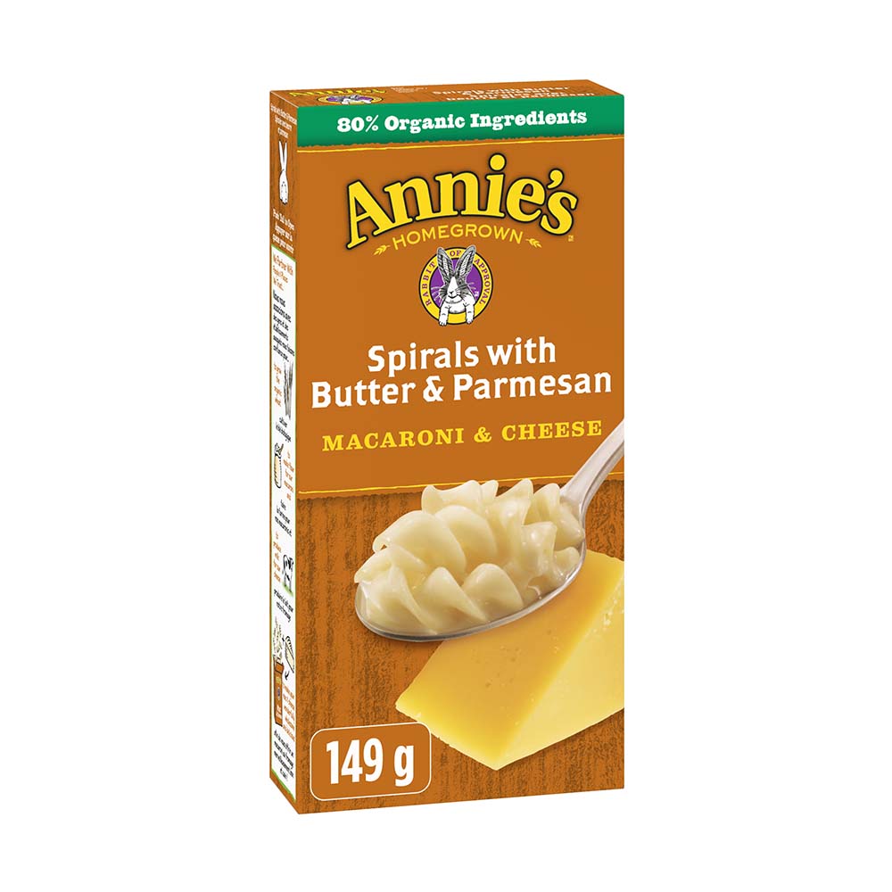 Annie's Homegrown Spirals With Butter & Parmesan 149G