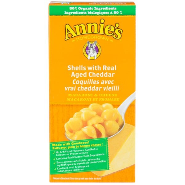 Annie's Wisconsin Cheddar Shells 170G