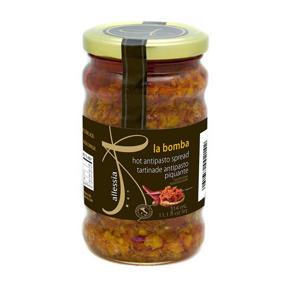 ALLESSIA LA BOMBA HOT ANTIPASTO SPREAD 314ML