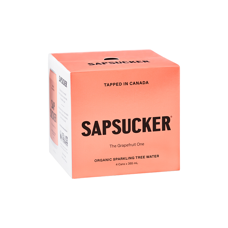 Sapsucker Organic Grapefruit Sparkling Tree Water 4X355Ml