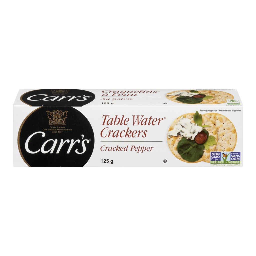 Carr's Cracked Pepper Table Water Crackers 125G