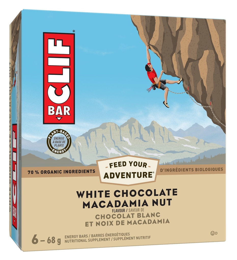 Clif White Choco Macadamia 6Pk 408G