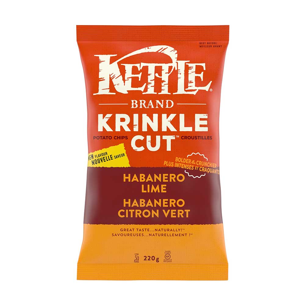 Kettle Krinkle Cut Habanero Lime 220G