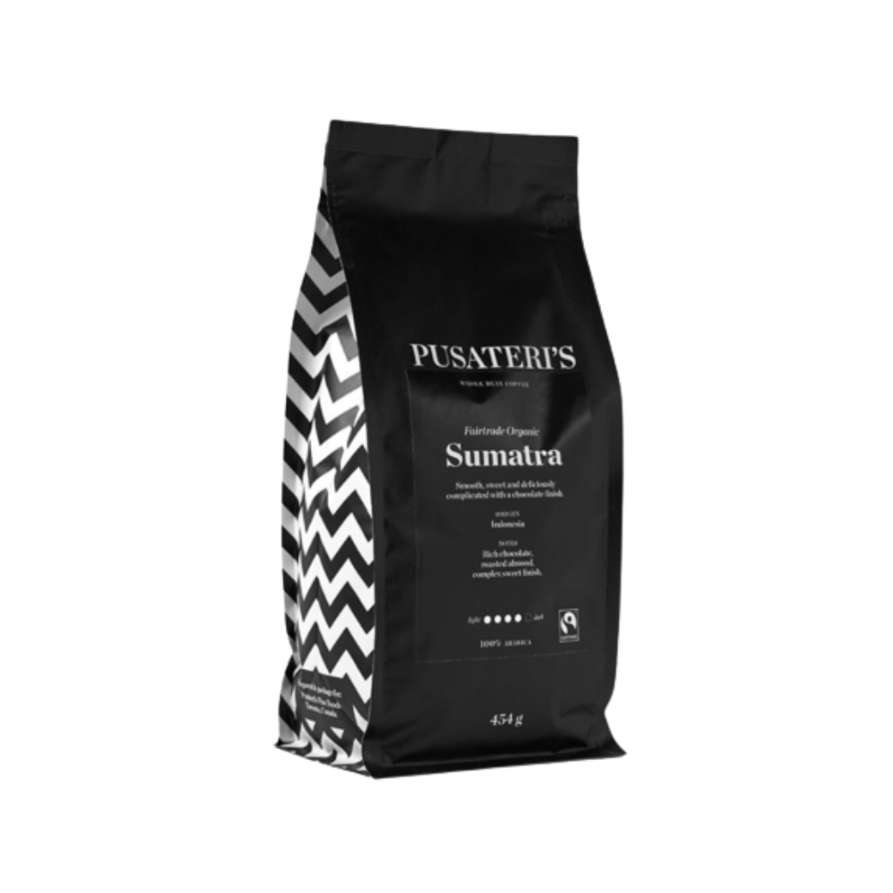 Pusateri's Organic Sumatra Whole Bean 454G