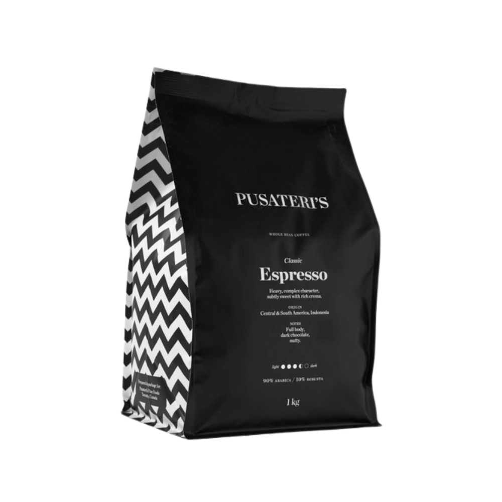 Pusateri's Classic Espresso Whole Bean Coffee 1Kg