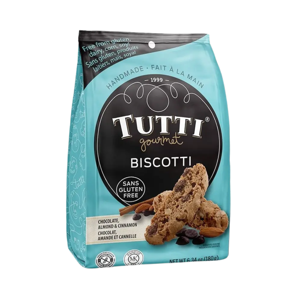 Tutti Gourmet Chocolate Almond Cinnamon Biscotti Gluten Free 180g