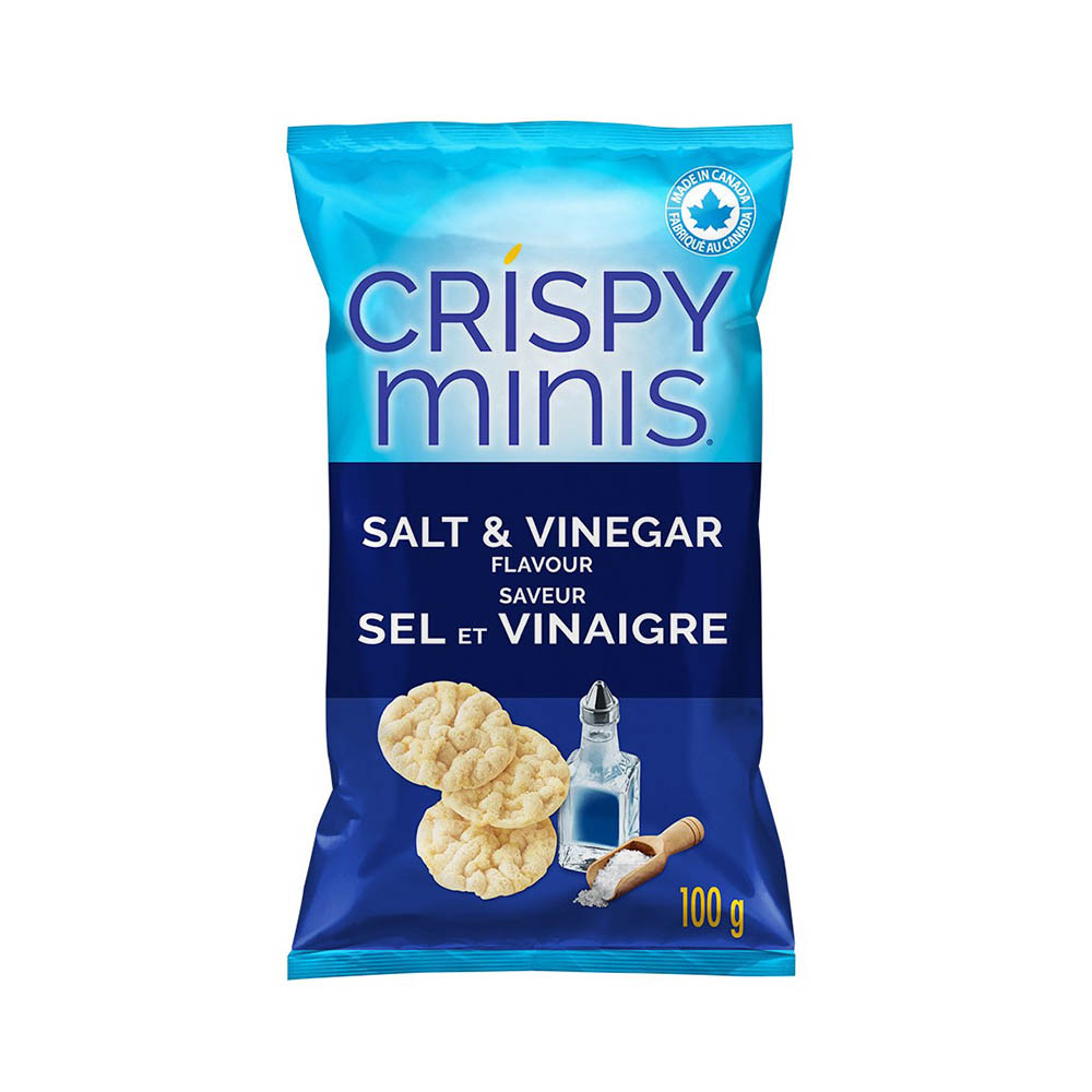 Quaker Crispy Minis Salt & Vinegar Rice Cakes 100G