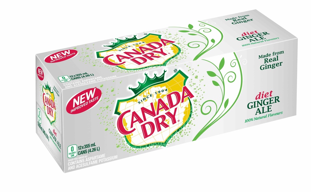 Canada Dry Diet Ginger Ale 12 X 355Ml