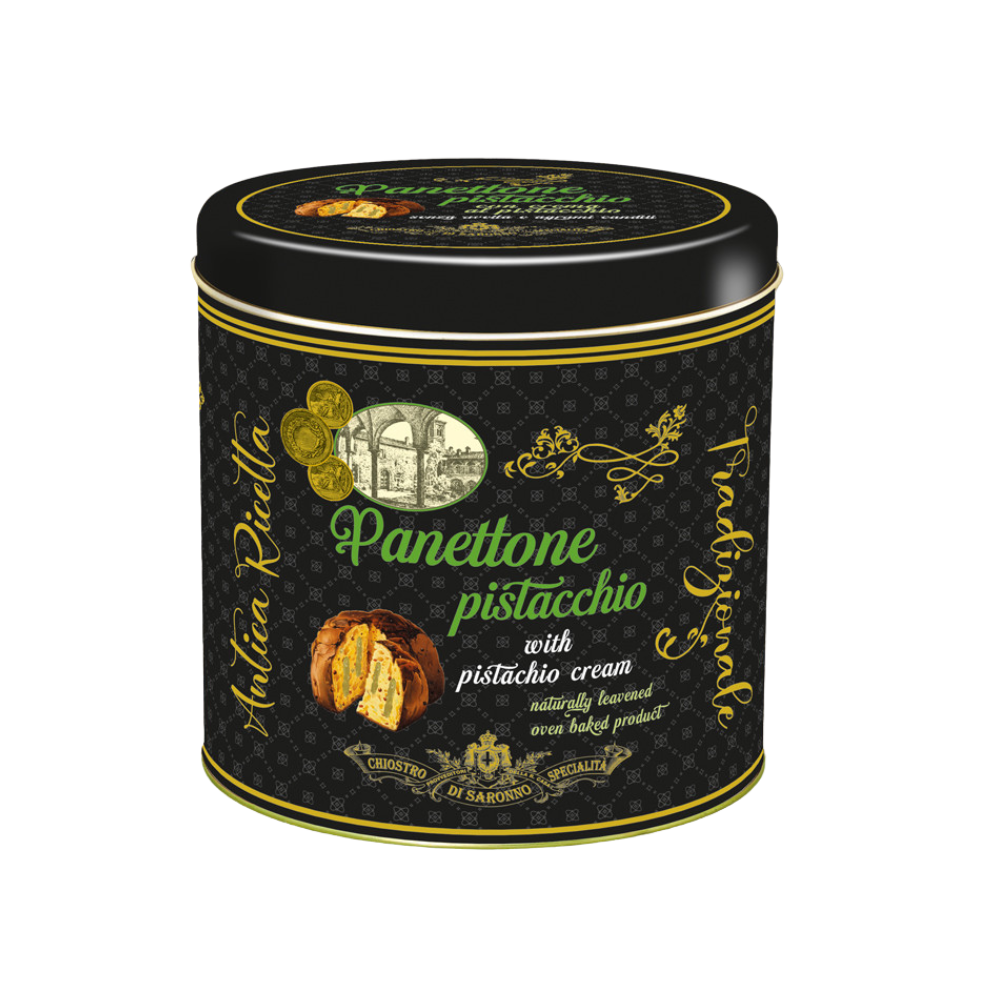 Chiostro Di Saronno Pistachio Panettone Tin 750g