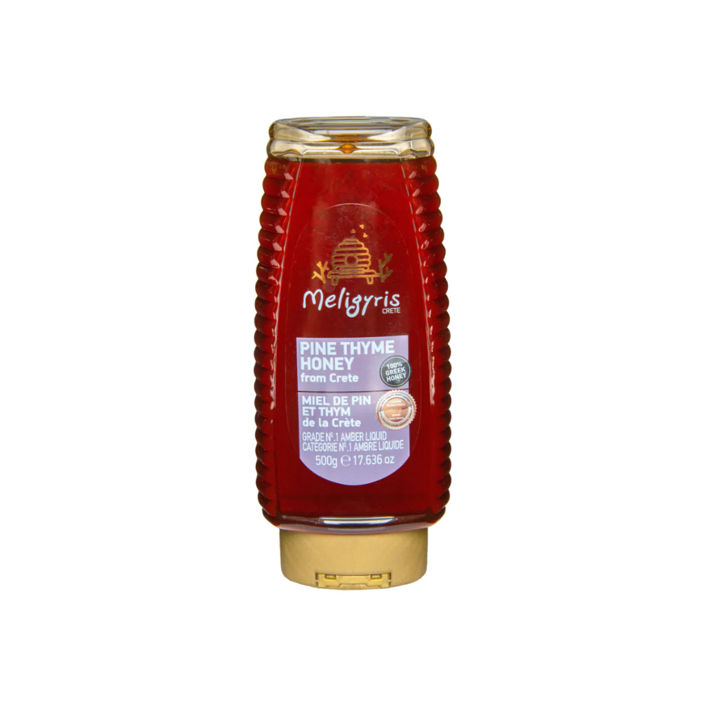 Meligyris Pure Pine & Thyme Honey from Crete squeeze