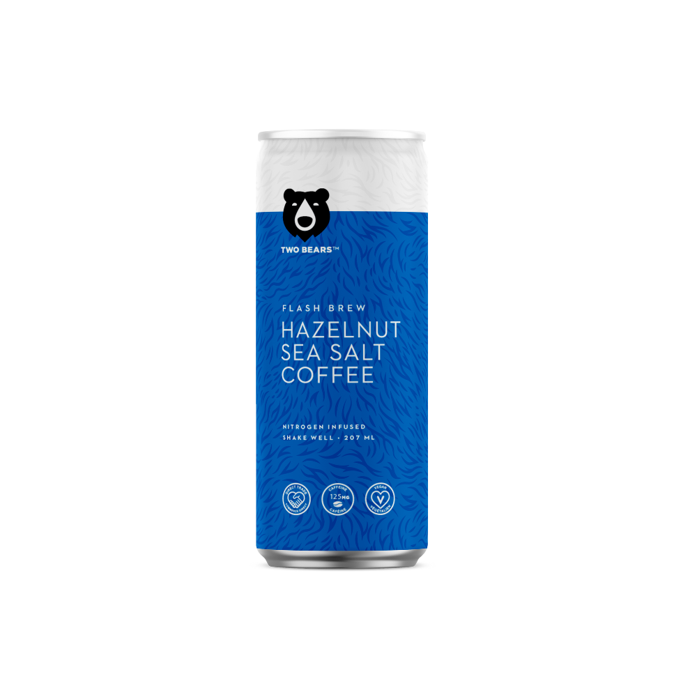 Two Bears Hazelnut Sea Salt Flash Brew Coffee 207Ml