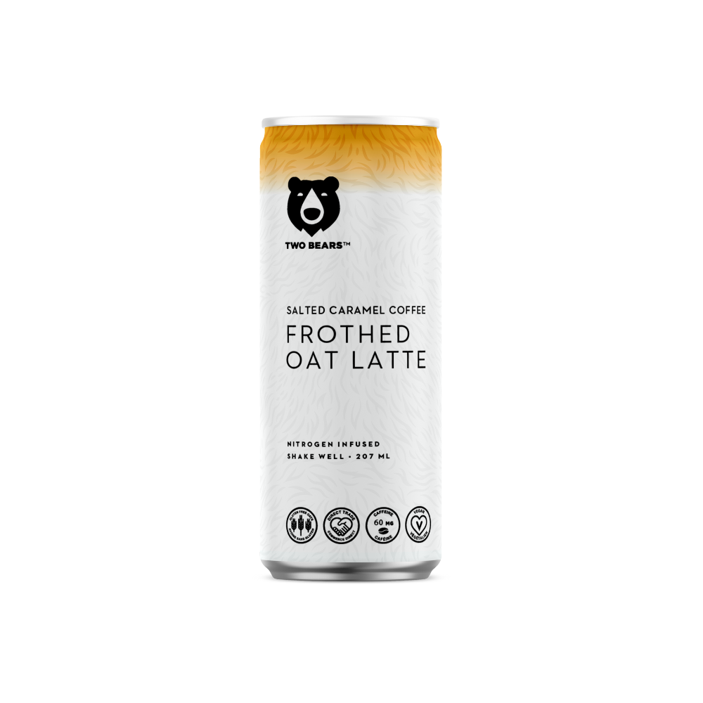 Two Bears Frothed Salted Caramel Oat Latte 207Ml