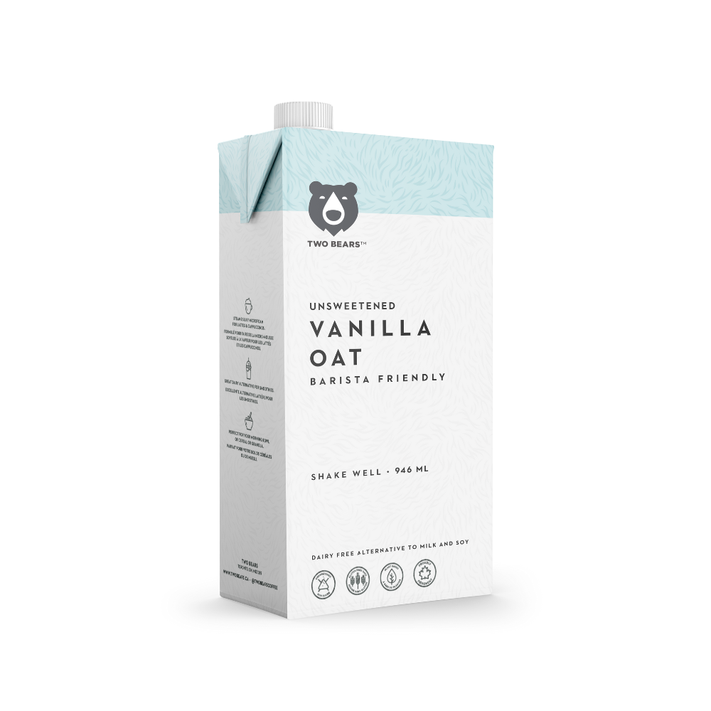Two Bears Unsweetened Vanilla Oat Milk 946Ml