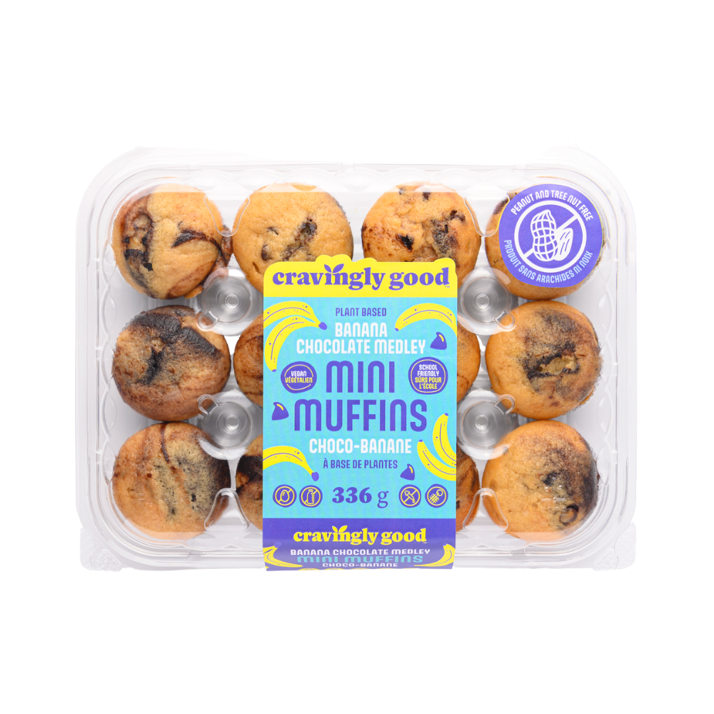 Cravingly Good Banana Chocolate Mini Muffins