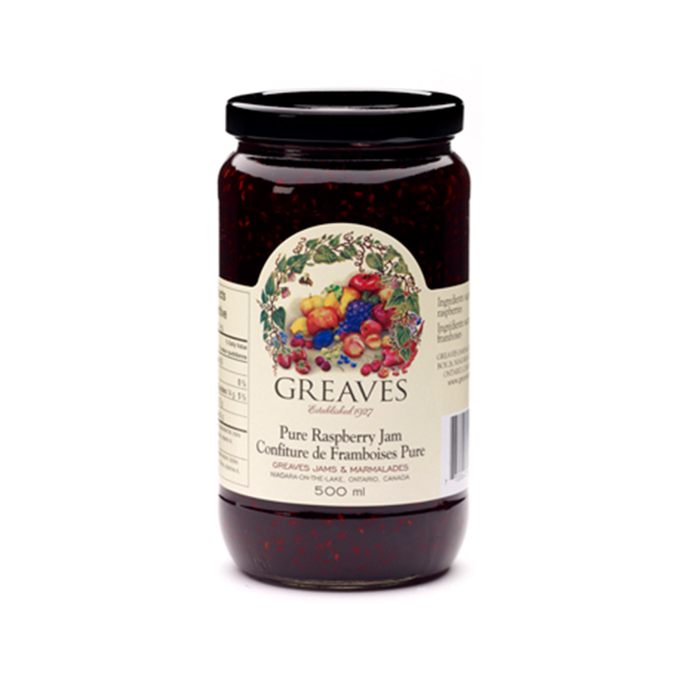 Greaves Pure Raspberry Jam 500ml