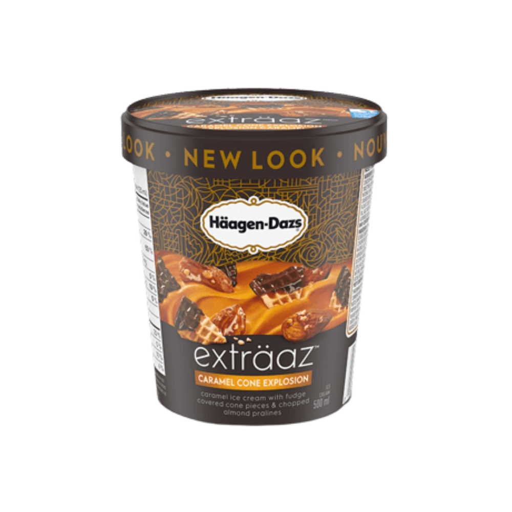 Haagen Dazs Exträaz Caramel Cone Explosion Ice Cream 500Ml