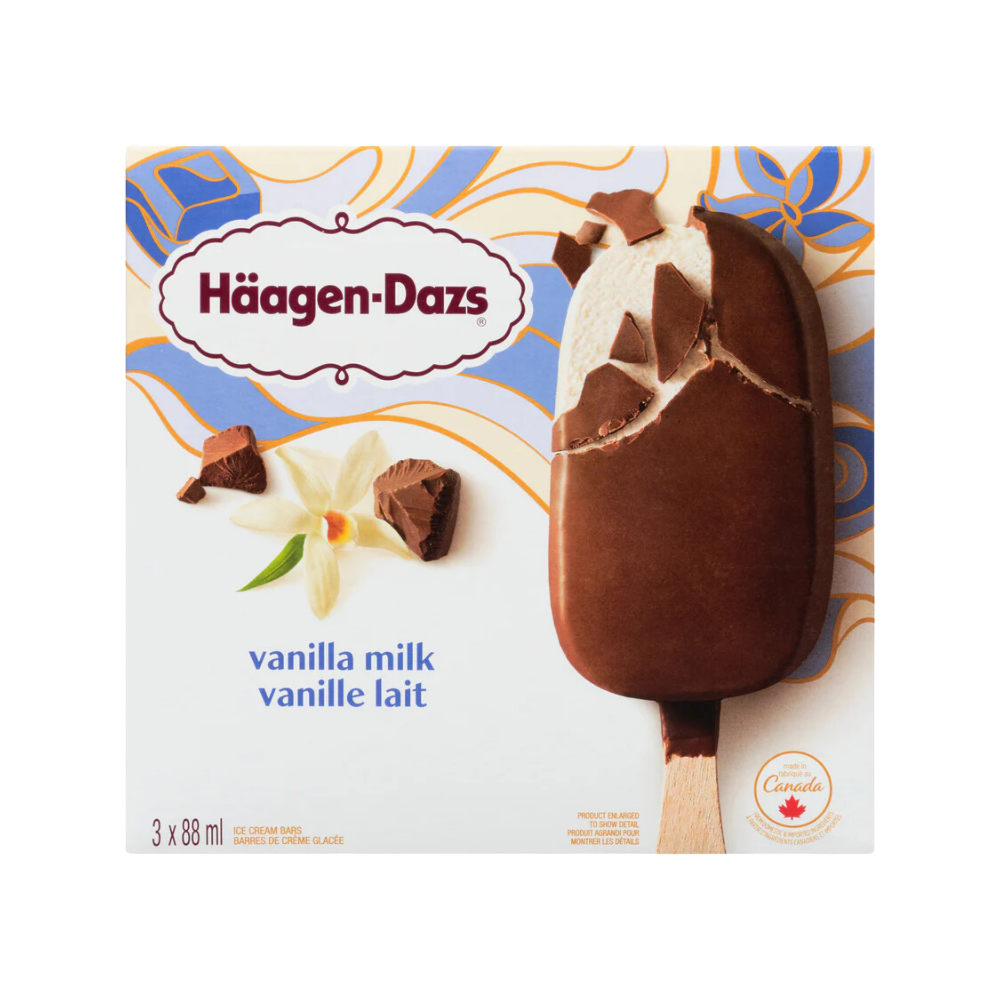 Haagen Dazs Van. Milk Choc 3pk