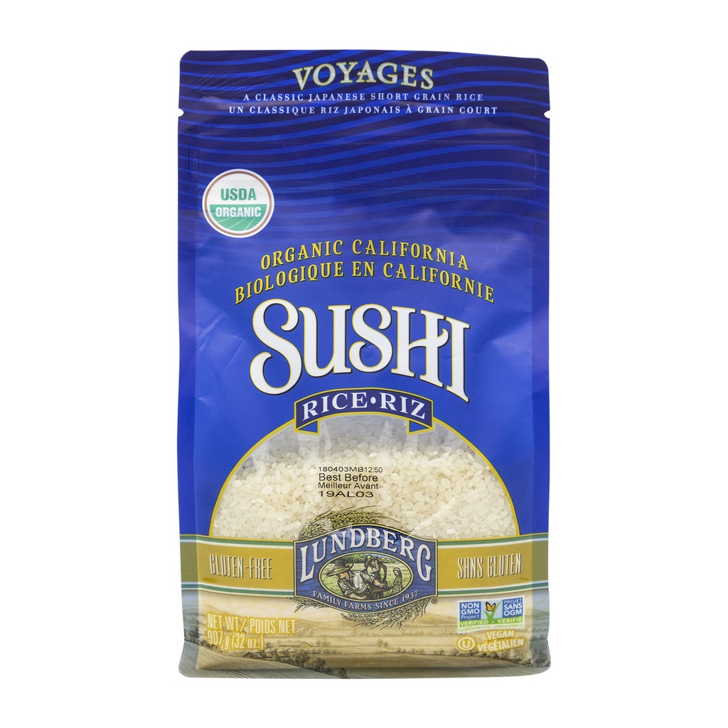 Lundberg Organic California Sushi Rice 907G